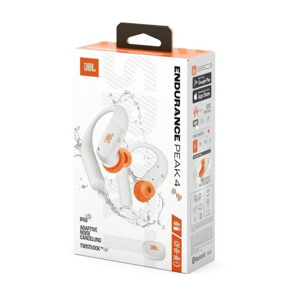 Наушники TWS JBL Endurance Peak 4 White (JBLENDUPEAK4WHT) 623355ua фото