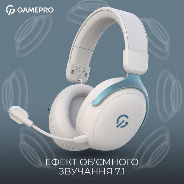 Навушники з мікрофоном GamePro Asgard Freya Pro White (HSW201WB) 623405ua фото