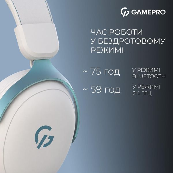 Навушники з мікрофоном GamePro Asgard Freya Pro White (HSW201WB) 623405ua фото