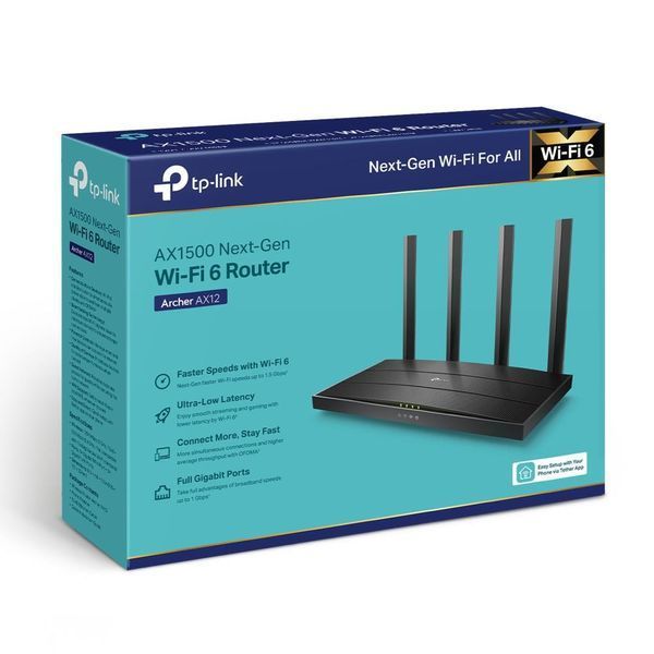 Беспроводной маршрутизатор (роутер) TP-Link Archer AX12 476732ua фото