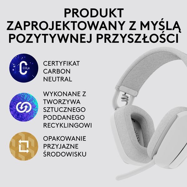 Навушники з мікрофоном Logitech Zone Vibe 100 White (981-001219) 458313ua фото