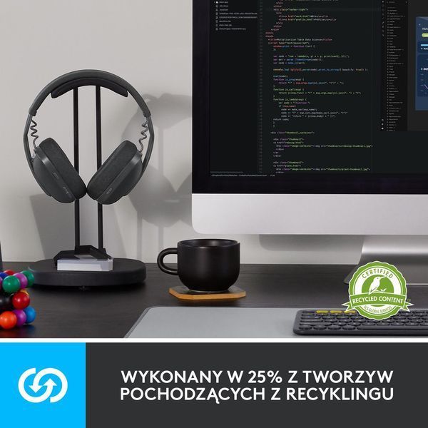 Навушники з мікрофоном Logitech Zone Vibe 100 White (981-001219) 458313ua фото