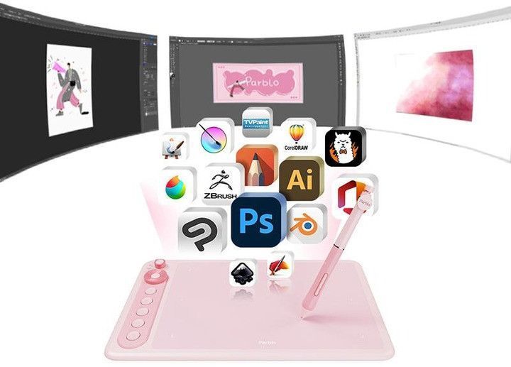 Графический планшет Parblo Intangbo X7 Pink (INTANGBOX7P) 622799ua фото