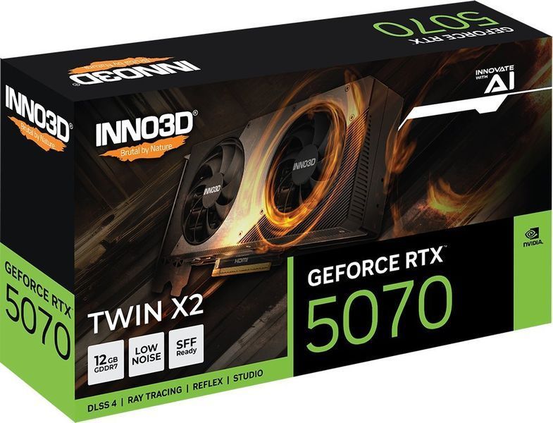 Видеокарта Inno3D GeForce RTX 5070 TWIN X2 (N50702-12D7-195064N) 590683ua фото