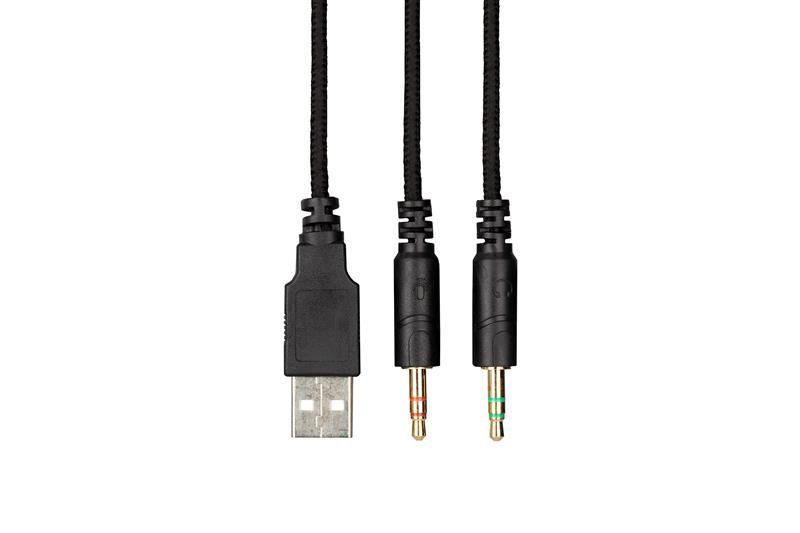 Наушники с микрофоном 2E HG340 RGB 3.5mm Black (2E-HG340BK) 579317ua фото
