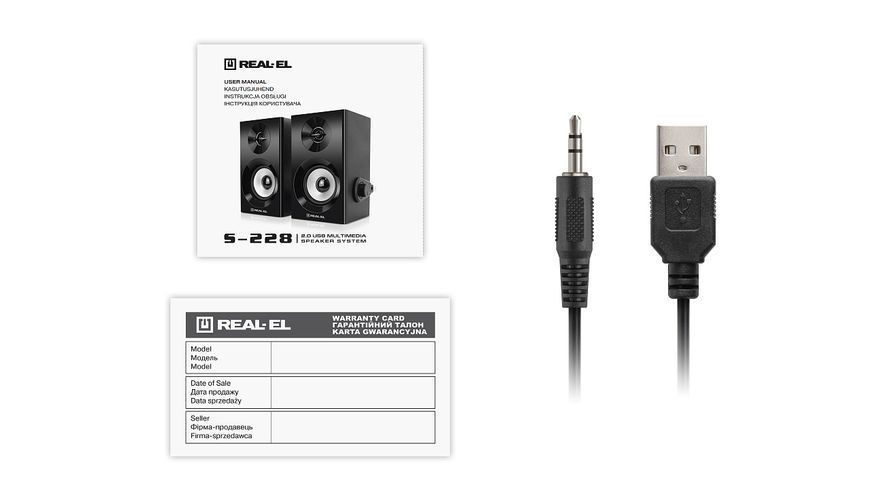 Акустические колонки Real-El S-228 Black (EL121200014) 577252ua фото