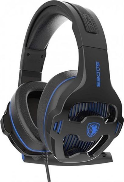 Навушники з мікрофоном Sades SA-726 Ppower Black/Blue (SA726BLJ) 579526ua фото