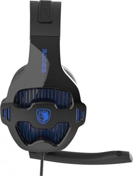 Навушники з мікрофоном Sades SA-726 Ppower Black/Blue (SA726BLJ) 579526ua фото