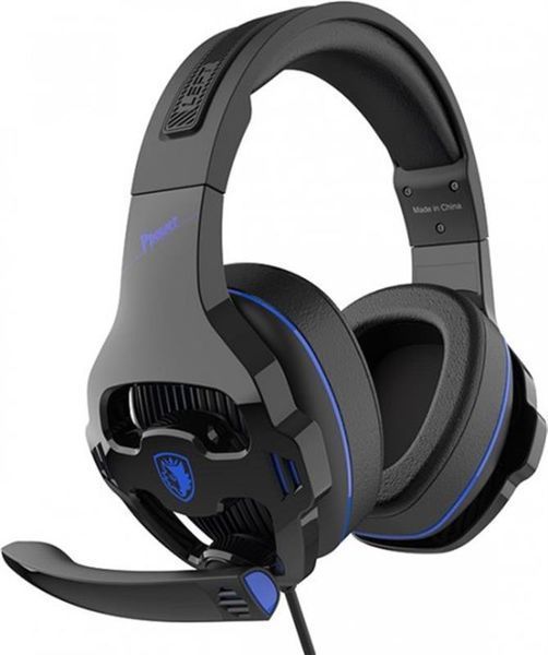 Навушники з мікрофоном Sades SA-726 Ppower Black/Blue (SA726BLJ) 579526ua фото