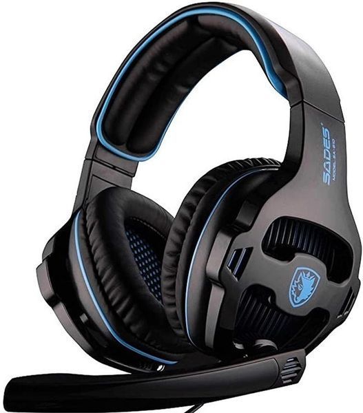 Навушники з мікрофоном Sades SA-726 Ppower Black/Blue (SA726BLJ) 579526ua фото