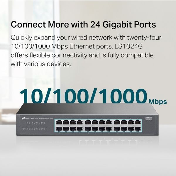 Коммутатор неуправляемый TP-Link LS1024G 623000ua фото
