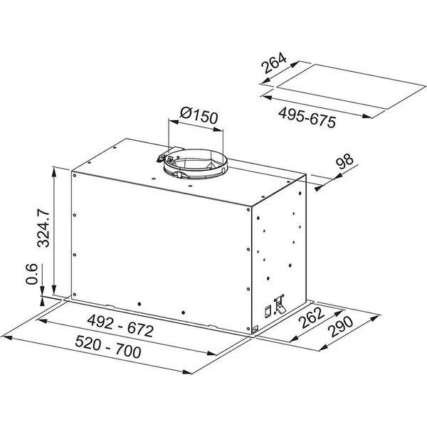 Витяжка вбудована Franke Box Flush EVO FBFE WH MATT A70 (305.0665.367) 460983ua фото