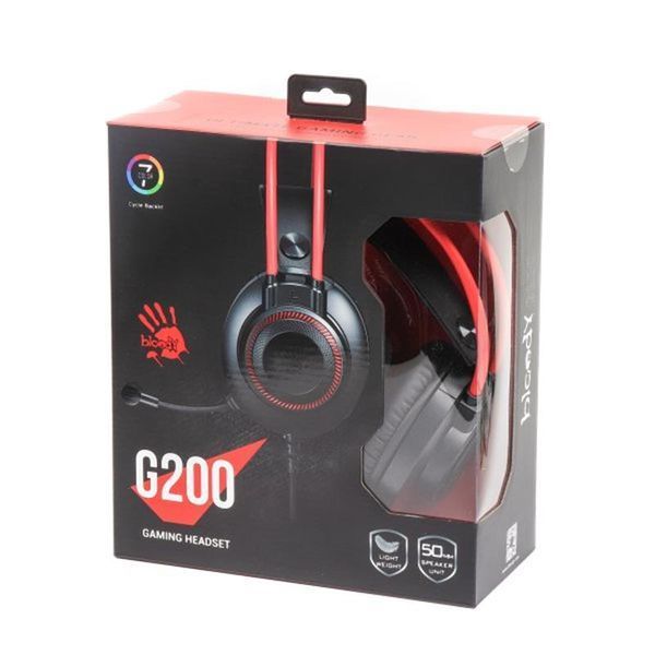 Навушники з мікрофоном Bloody G200 Black/Red 579341ua фото