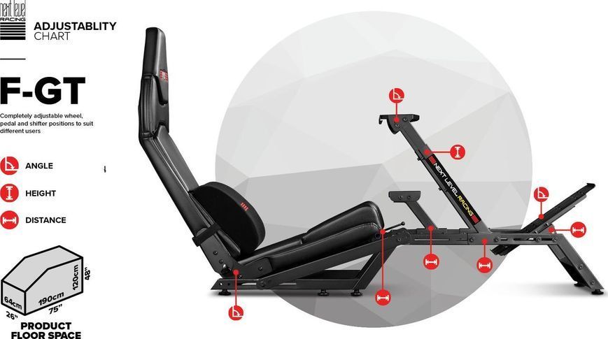 Крісло для ігрових приставок Next Level Racing F-GT (NLR-S010) 338730 фото