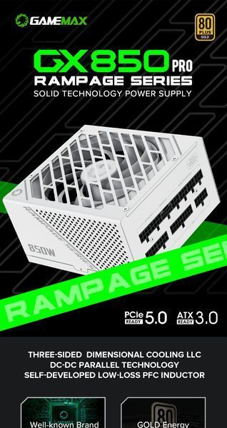 Блок живлення GameMax GX-850 Pro WH ATX3.1 PCIe5.1 627784ua фото