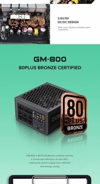 Блок питания GameMax GM-800 Modular 627734ua фото