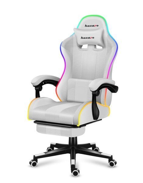Комп'ютерне крісло для геймера Huzaro Force 4.7 White Mesh RGB 123546 фото