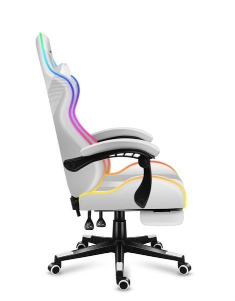 Комп'ютерне крісло для геймера Huzaro Force 4.7 White Mesh RGB 123546 фото