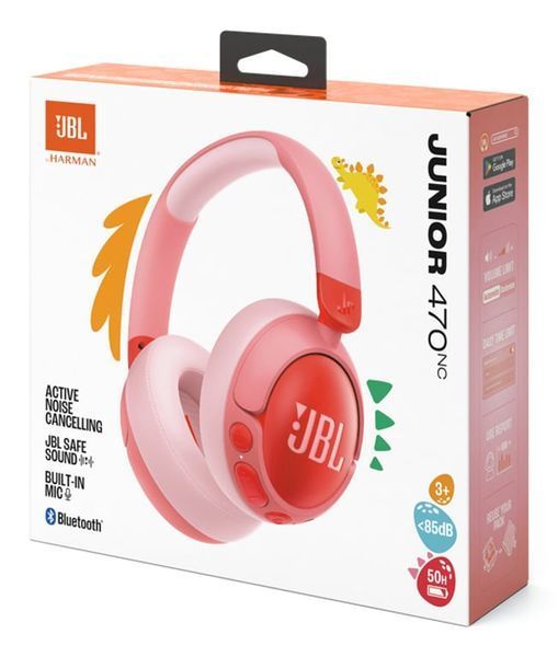 Наушники с микрофоном JBL Junior 470NC Pink (JBLJR470NCPIK) 571390ua фото