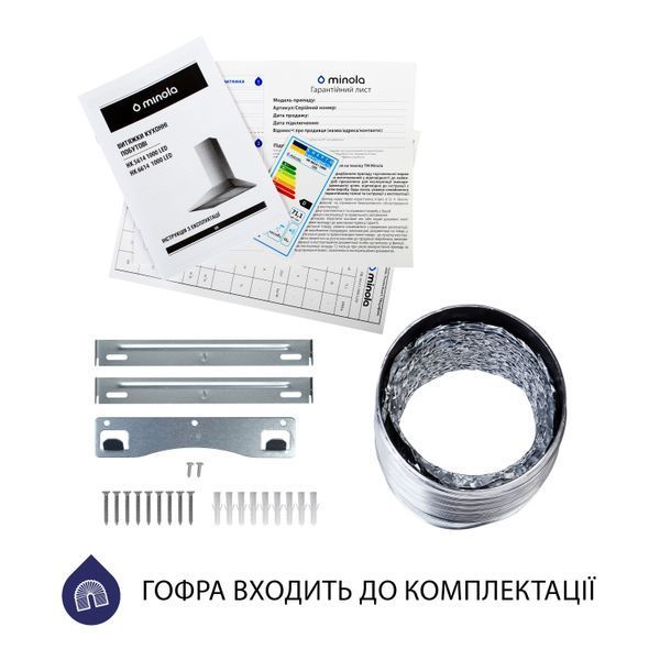 Витяжка купольна Minola HK 6614 I 1000 LED 627893ua фото