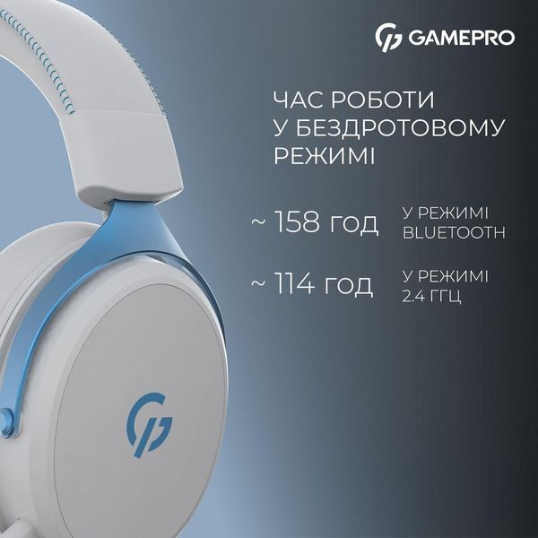 Наушники с микрофоном GamePro Asgard Skadi White (HSW191WB) 623407ua фото