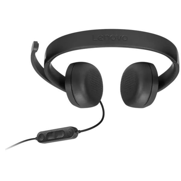 Навушники з мікрофоном Lenovo USB-A Wired Stereo Gen 2 Black (4XD1P83425) 630745ua фото