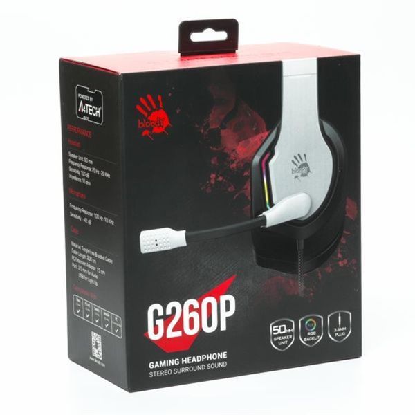 Наушники с микрофоном Bloody G260p White 579342ua фото