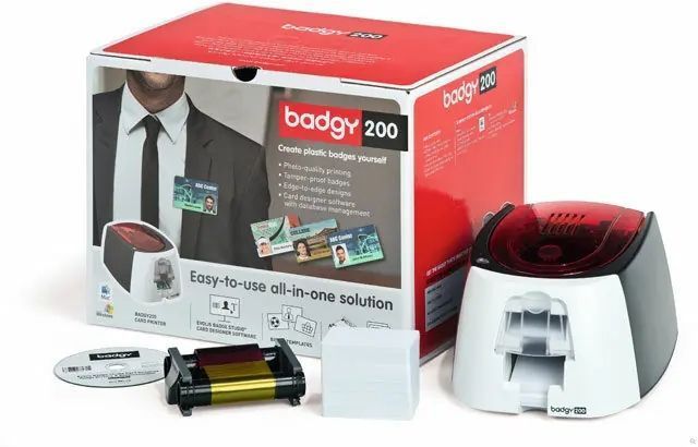 Принтер карт Evolis Badgy 200 (B22U0000RS) 587737ua фото