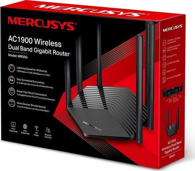 Беспроводной маршрутизатор (роутер) Mercusys MR50G 349634ua фото
