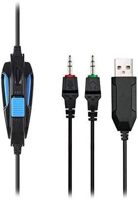 Навушники з мікрофоном Sades SA-702 Element Black/Blue (SA702BL) 579514ua фото