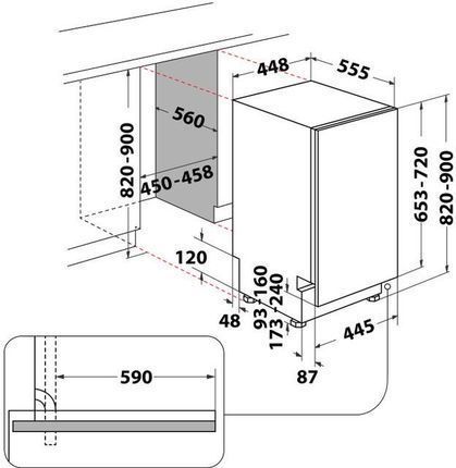 Посудомоечная машина Whirlpool WSIC 3M27 C 485096ua фото