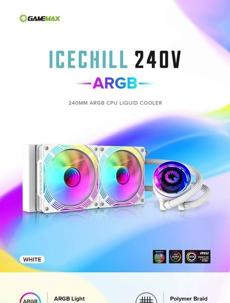 Водяное охлаждение GameMax IceChill 240V White 628014ua фото