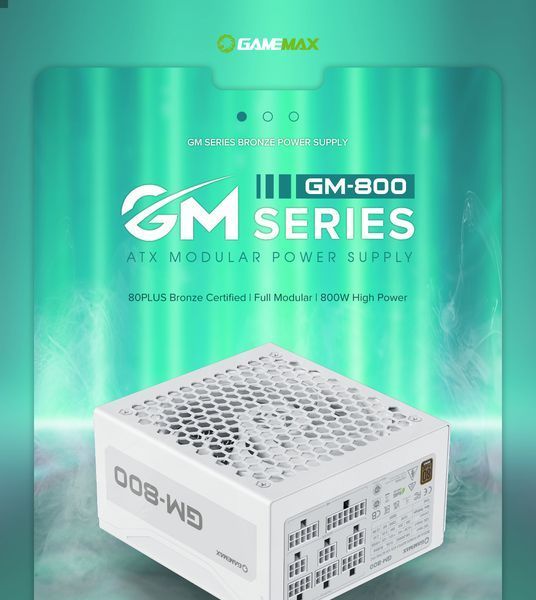 Блок живлення GameMax GM-800 Modular WH 627735ua фото