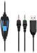 Навушники з мікрофоном Sades SA-702 Element Black/Blue (SA702BL) 579514ua фото 7