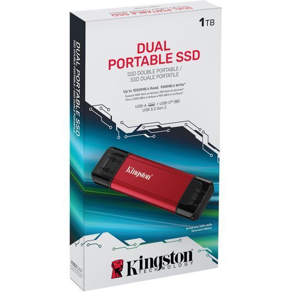 SSD накопичувач Kingston Dual Portable 1 TB (SPSD/1TB) 627128ua фото
