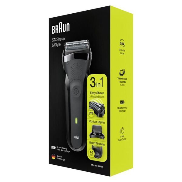 Електробритва чоловіча Braun Series 3 300BT Black 328951 фото