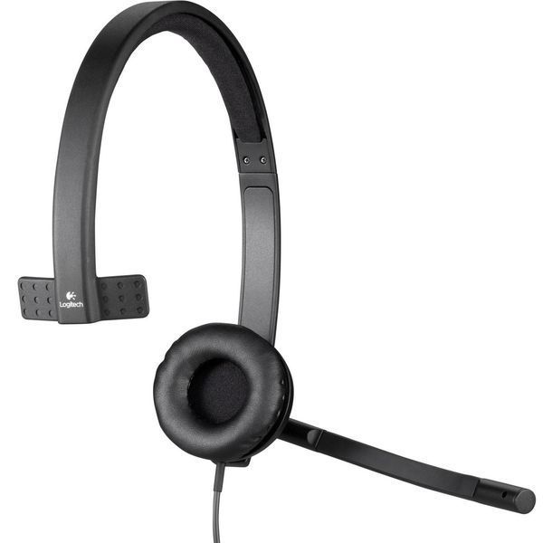 Навушники з мікрофоном Logitech H570e Mono USB-A Black (981-001426) 623458ua фото