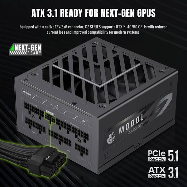 Блок живлення GameMax GZ-1000G Black 627785ua фото