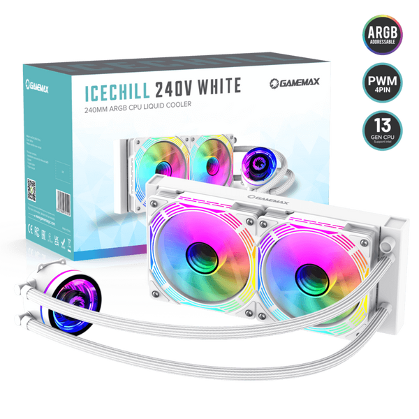 Водяное охлаждение GameMax IceChill 240V White 628014ua фото