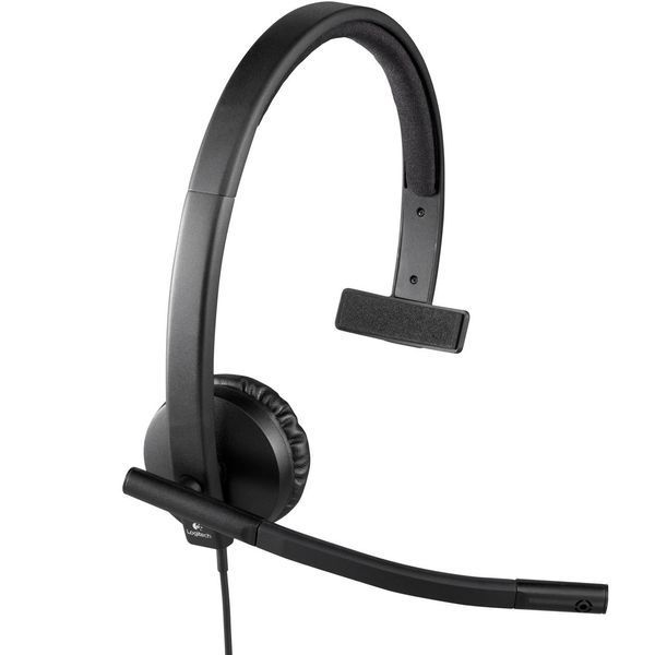 Навушники з мікрофоном Logitech H570e Mono USB-A Black (981-001426) 623458ua фото