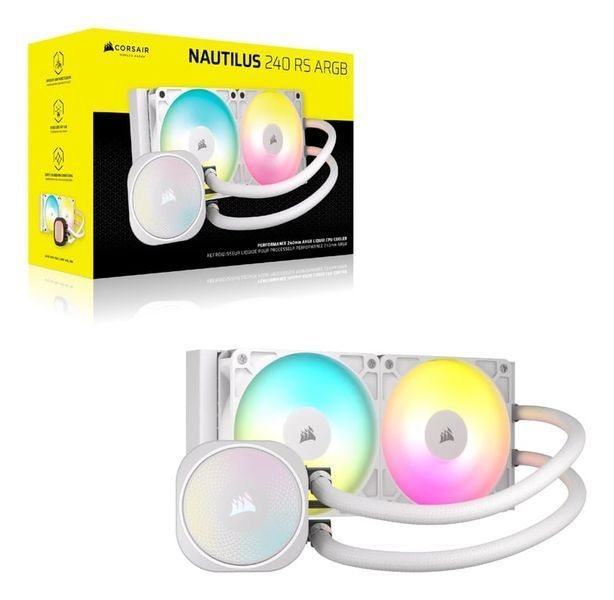 Водяне охолодження Corsair Nautilus 240 RS ARGB White (CW-9060094-WW) 531221ua фото