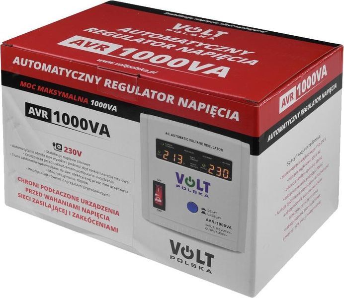 Стабилизатор напряжения Volt Polska AVR 1000 VA (5AVR1000SE) 508264 фото