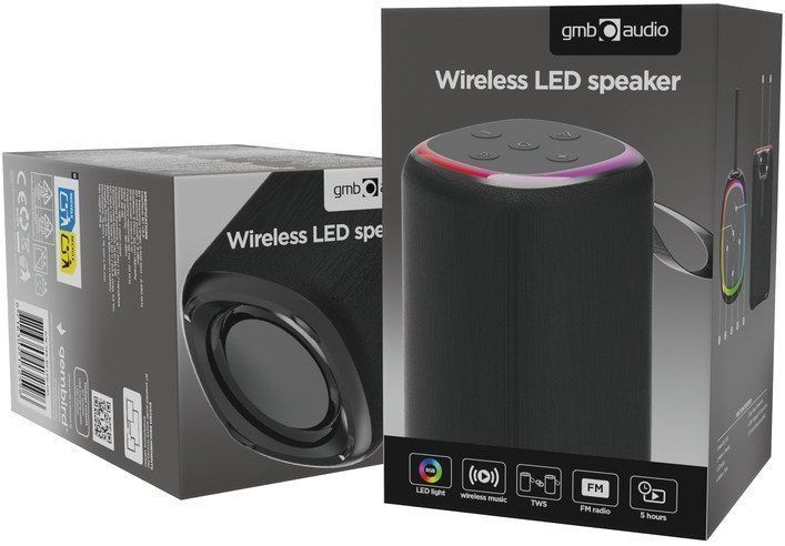 Портативная колонка Gembird SPK-BT-LED-08S 621274 фото