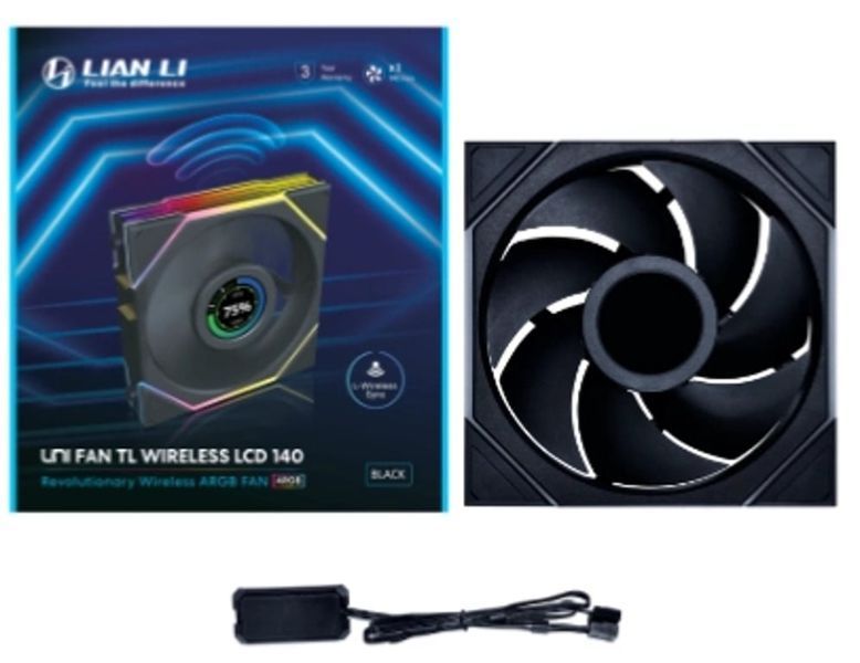 Вентилятор Lian Li Uni Fan TL140 LCD Wireless Black (14TLLCD1W1B) 618902 фото