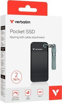 SSD накопичувач Verbatim Pocket 2 TB Gray (32194) 618073 фото