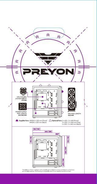 Корпус Preyon Nest Meshy+ Black (PRENMP04B) 542090 фото