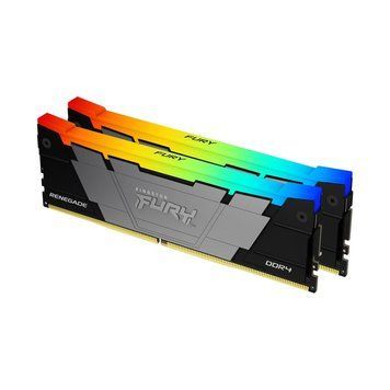 Память для настольных компьютеров Kingston Fury 16 GB (2x8GB) DDR4 3600 MHz Renegade RGB Black (KF436C16RB2AK2/16) 527206ua фото