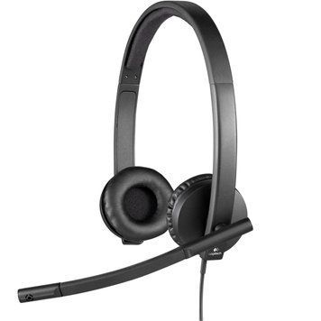 Наушники с микрофоном Logitech H570e Stereo USB-A Black (981-001430) 623459ua фото