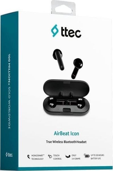 Наушники TWS Ttec AirBeat Icon Black (2KM143S) 579284ua фото