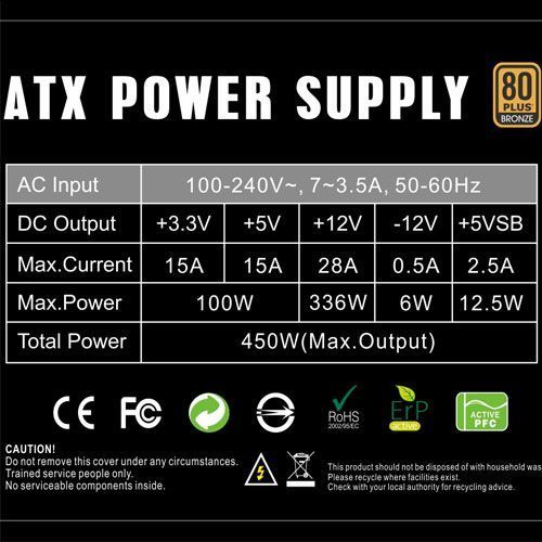 Блок питания GameMax GP-450 627736ua фото